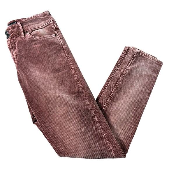Dear John Gisele High Waisted Skinny Corduroy Jeans Pants Sz 27 Tea Rose Stretch - Picture 7 of 7
